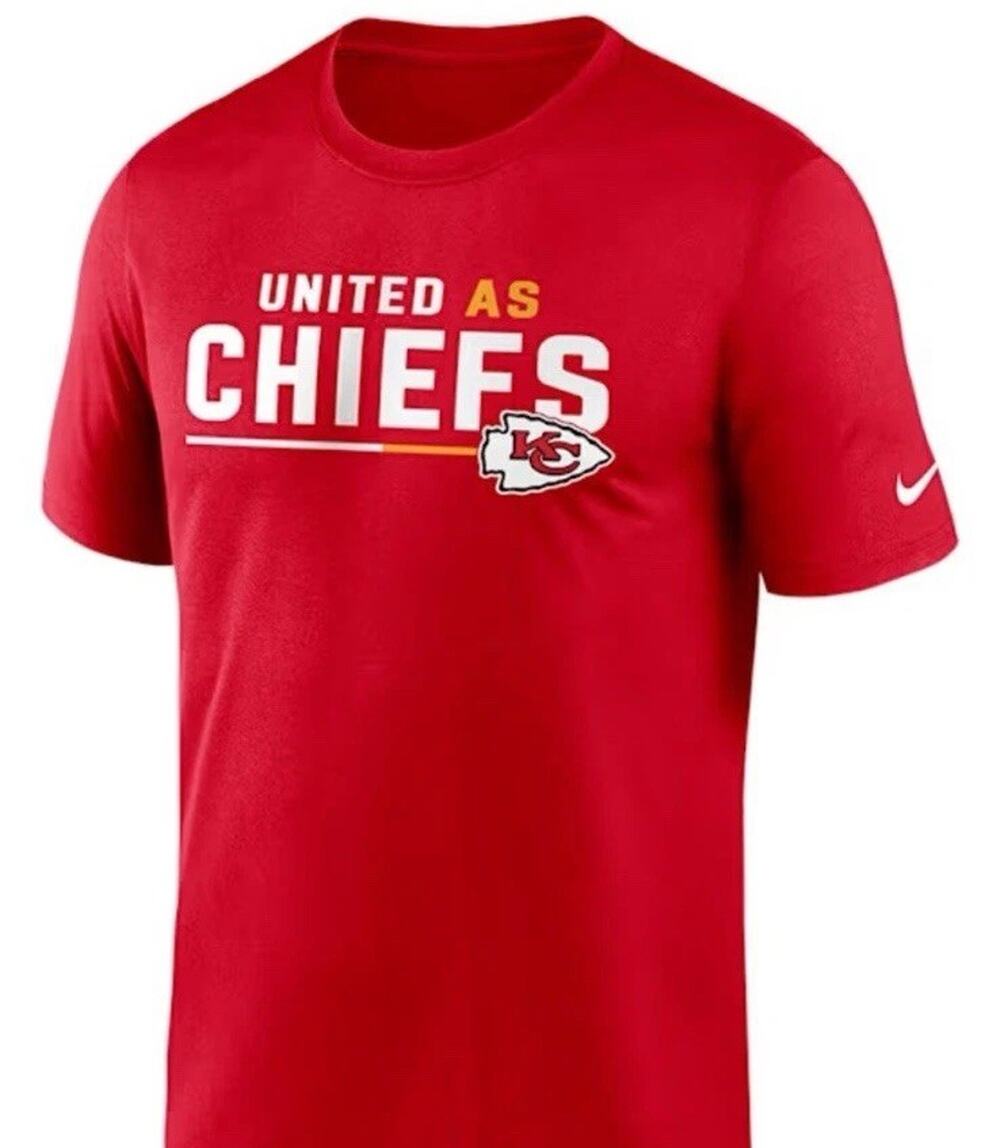 Nike Dri-Fit Kansas City Chiefs Shout Out Shirt Mens XL Red NFL Short Sleeve